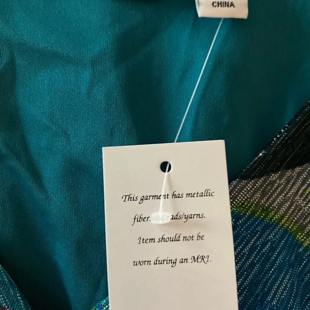 NWT- Susan Graver Vibrant  Blue Jumpsuit Size 1X New With Tags